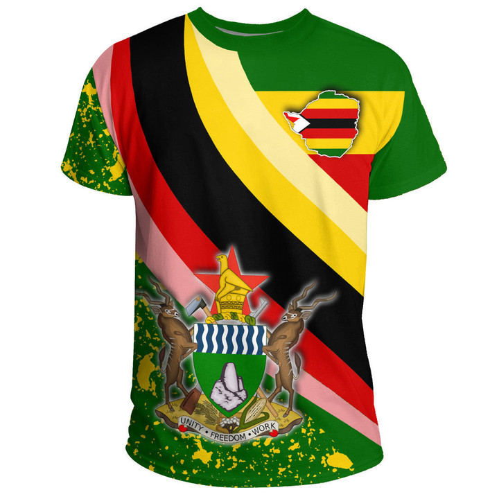 GetteeStore Clothing - Zimbabwe Special Flag T-shirts A35