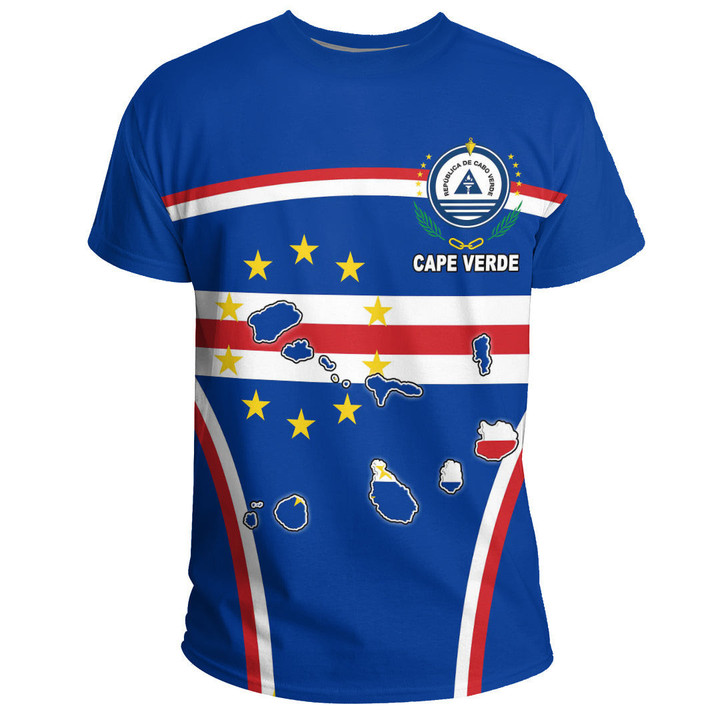 GetteeStore Clothing - Cape Verde Active Flag T-Shirt A35