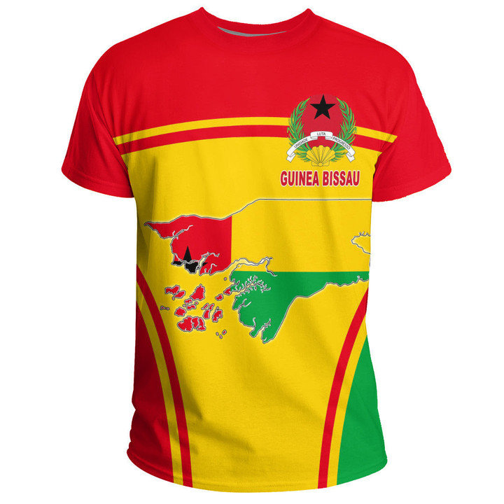 GetteeStore Clothing - Guinea Bissau Active Flag T-Shirt A35