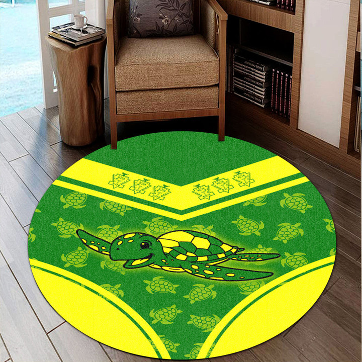 Gettee Store Round Carpet -  Chi Eta Phi Turtle Stylized Round Carpet | Gettee Store
