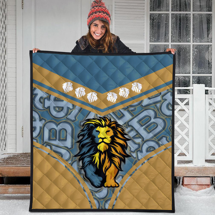 Gettee Store Quilt -  Mu Beta Phi Lion Stylized Quilt | Gettee Store
