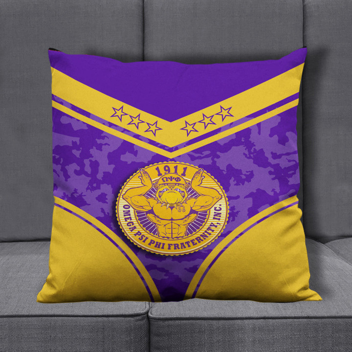 Gettee Store Pillow Covers -  Omega Psi Phi Bulldog Stylized Pillow Covers | Gettee Store
