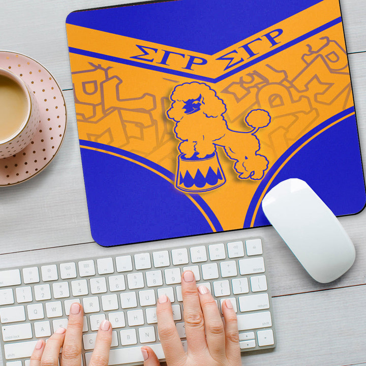 Gettee Store Mouse Pad -  Sigma Gamma Rho Poodle Stylized Mouse Pad | Gettee Store
