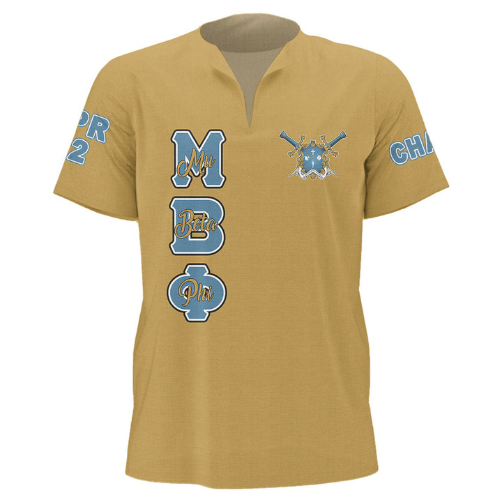 Getteestore Men's African Dashiki Shirt - (Custom) Mu Beta Phi A35