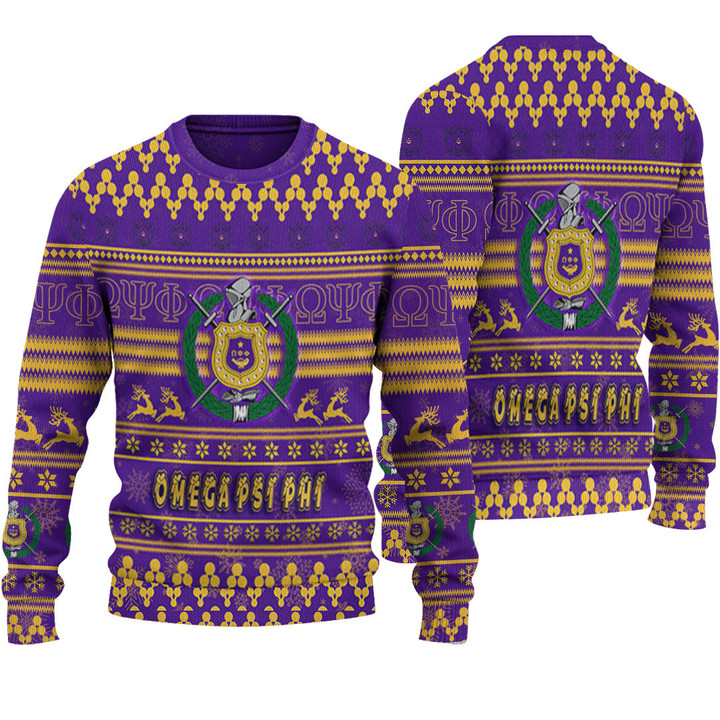 Gettee Store Knitted Sweater - Omega Psi Phi Christmas A35