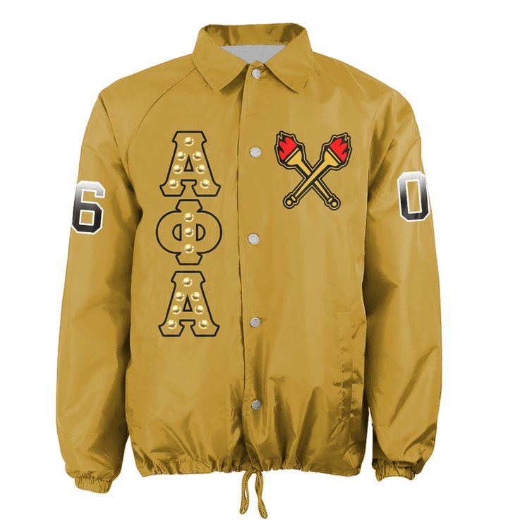 Getteestore Jacket - Alpha Phi Alpha Crystal Yellow Crossing Jacket A31