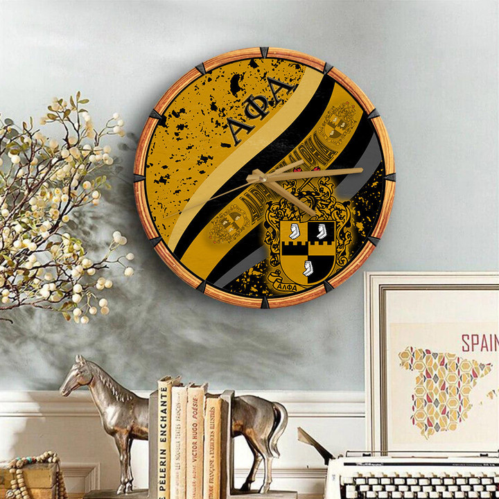 Getteestore Wooden Clock - Alpha Phi Alpha Special A35