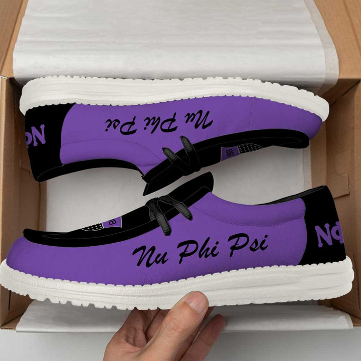 Getteestore Canvas Loafer Shoes - Nu Phi Psi Fraternity A31