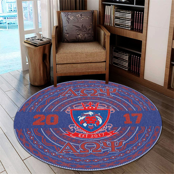 Getteestore Round Carpet  - Alpha Omega Psi Military African Pattern A31