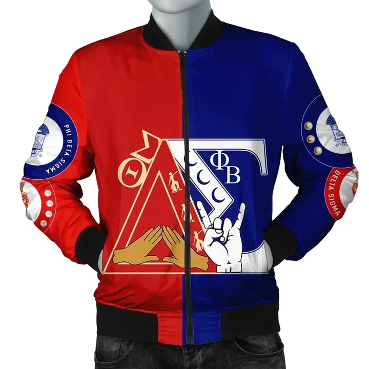 Phi Beta Sigma Delta Sigma Theta Couple Bomber Jacket J09