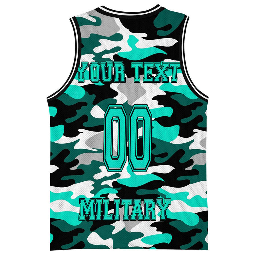 Top design Custom made sublimation camouflage basketball jersey