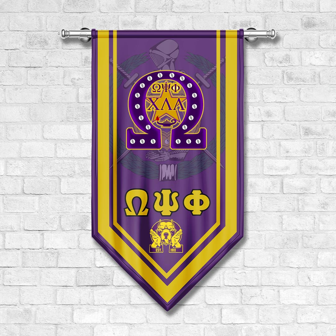 Getteestore Gonfalon - Omega Psi Phi - Chi Lambda Lambda Gonfalon A7 ...