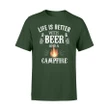 Funny Camping Life Is Better With Beer And A Campfire T Shirt