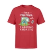 Funny Womens Girls Camping Flip Flops Roadtrips RV T Shirt