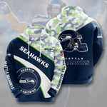 Seattle Seahawks Hoodie Curve Mix Camo Football - NFL
