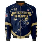 Los Angeles Rams Bomber Jacket Graphic Player Running