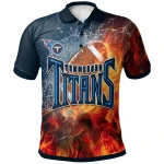 Tennessee Titans Football Polo Shirt - The Fire Ball - NFL