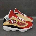 San Francisco 49ers Football Air Jordan 13 Sneakers - Logo Sneaker - Red Style - NFL