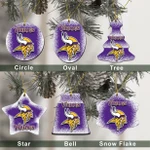 Minnesota Vikings Christmas Decor - Minnesota Vikings Logo Ceramic Ornament  Football - NFL