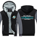 Miami Dolphins Football Thicken Sherpa Hoodie