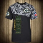 Green Bay Packers Military T Shirt 3D Short Sleeve - NFL