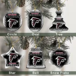 Atlanta Falcons Christmas Decor - Atlanta Falcons Logo Ceramic Ornament  Football - NFL