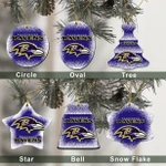 Baltimore Ravens Christmas Decor - Baltimore Ravens Logo Ceramic Ornament  Football - NFL