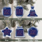 New York Giants Christmas Decor - New York Giants Logo Ceramic Ornament  Football - NFL