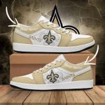 New Orleans Saints Football Low-top Air Jordan 1 - Logo Sneaker Personalized - NFL
