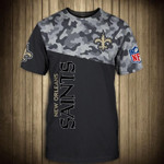 New Orleans Saints Military T Shirt 3D Short Sleeve - NFL