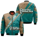 Coastal Carolina Chanticleers Logo Bomber Jacket Cross Style - NCAA
