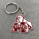 Mississippi State Bulldogs Football Keychain -  Polynesian Tatto Circle Crest - NCAA