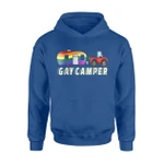 Camper Funny Gay Pride Flag Rainbow Lbgt Graphic Hoodie