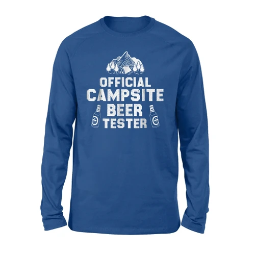 Camping With Family Camp Official Campsite Beer Tester Long Sleeve T-Shirt