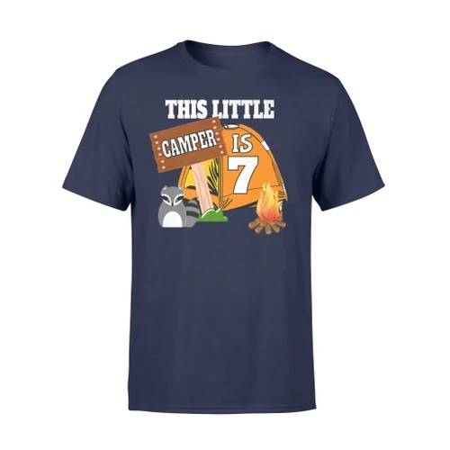7Th Birthday Boys Girls This Little Camper Is 7 T Shirt