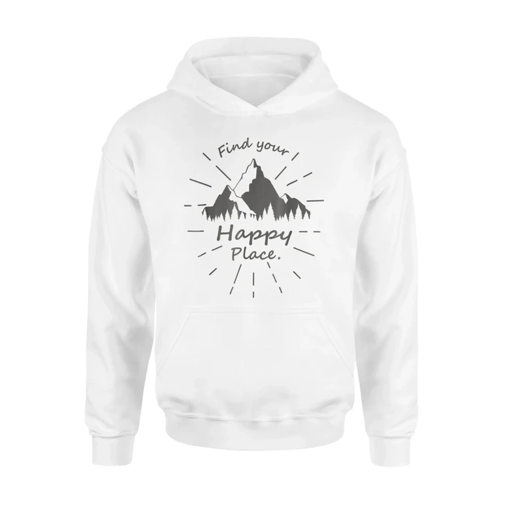 Find Your Happy Place Funny Camping Hoodie