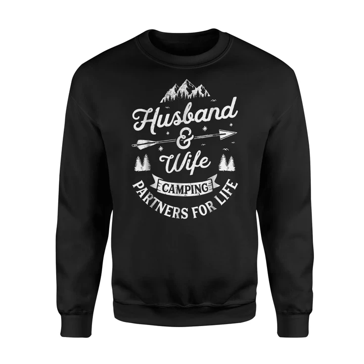 Husband And Wife Camping Partners For Life Men Women Sweatshirt