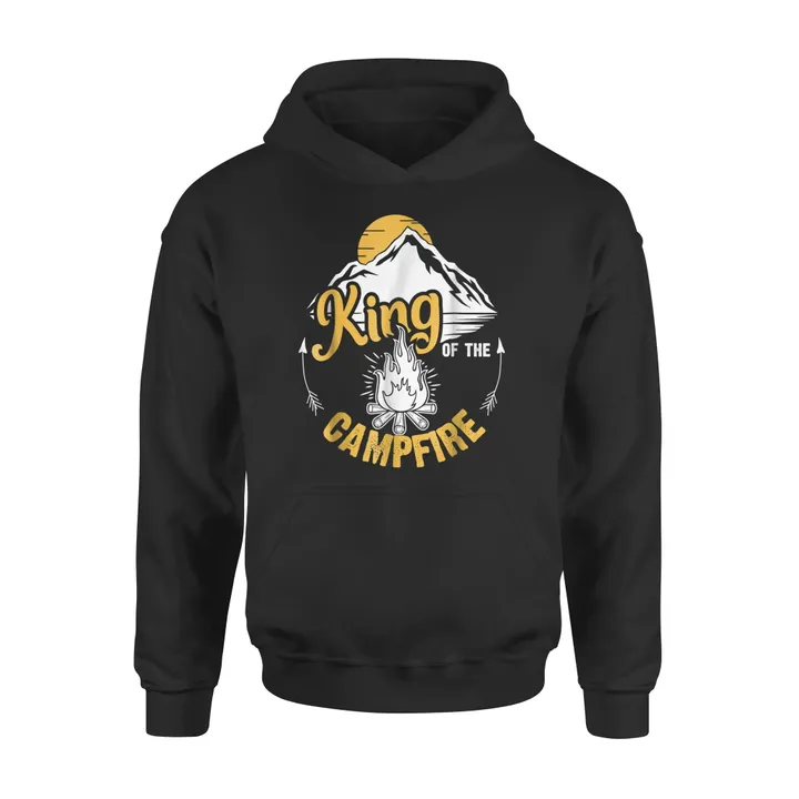 Campfire King Fathers Day Camping Hoodie