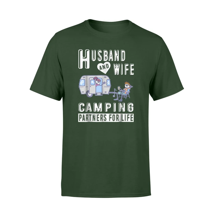 Cute Husband And Wife Camping Partners For Life Camper  T Shirt