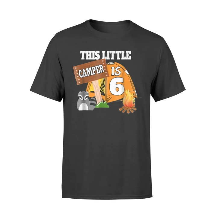 6th Birthday Boys Girls This Little Camper Is 6 T Shirt