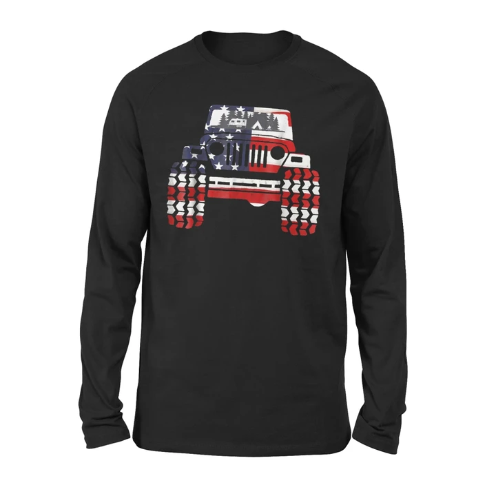 Camping Jeep Lover American Usa Premium Long Sleeve T-Shirt