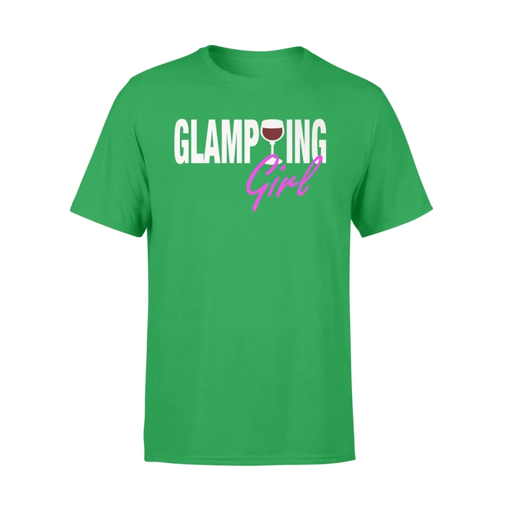 Glamping For Women Who Love Wine And Camping T Shirt