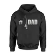 #1 Fishing Rod Dad Fisherman Father's Day Hoodie