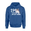 194 Cat Years Old 75th Birthday Party Gift For BirthdayHoodie