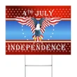 4TH JULY INDEPENDENCE Yard Sign Eagle Stars American Flag