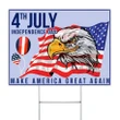 4th July Independence Day Make America Great Again Yard Sign Eagle