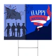 Happy 4th Of July Independence Day Yard Sign Veterans Fireworks