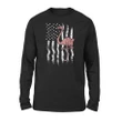 Cool Grungy Flamingo Independence Day American Premium Long Sleeve T-Shirt