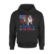 America 4Th July Independence Day Pitbull Premium Hoodie