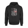 Cool Grungy Flamingo Independence Day American Flag Premium Hoodie